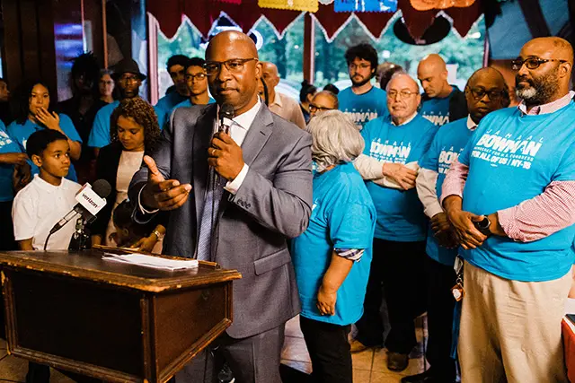 Cornerstone Academy for Social Action principal Jamaal Bowman has been endorsed by Justice Democrats, the same group that helped send Alexandria Ocasio-Cortez to Congress.